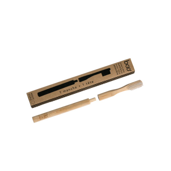 Brosse à dent bambou rechargeable