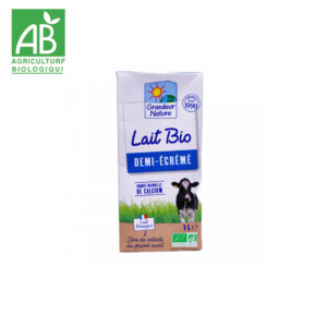 LAit demi ecrémé bio UHT