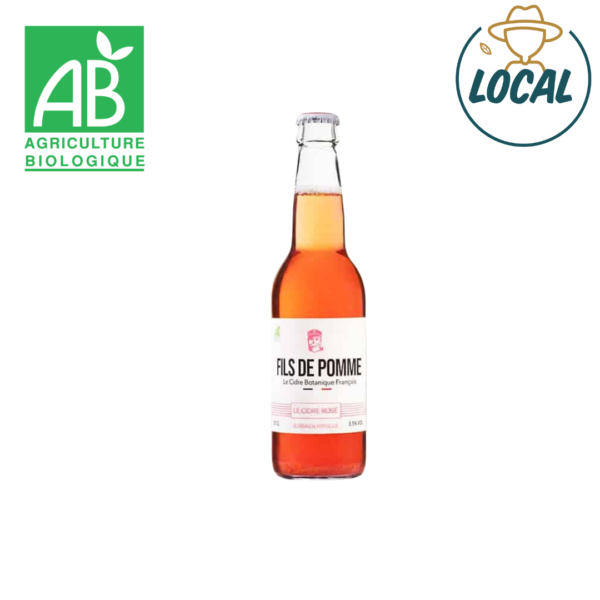 cidre rosé bio fils de pomme versailles Sevres 33 cl