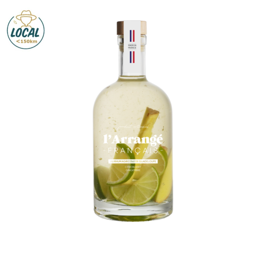 Rhum arrangé Citron vert Gingembre – 70cl