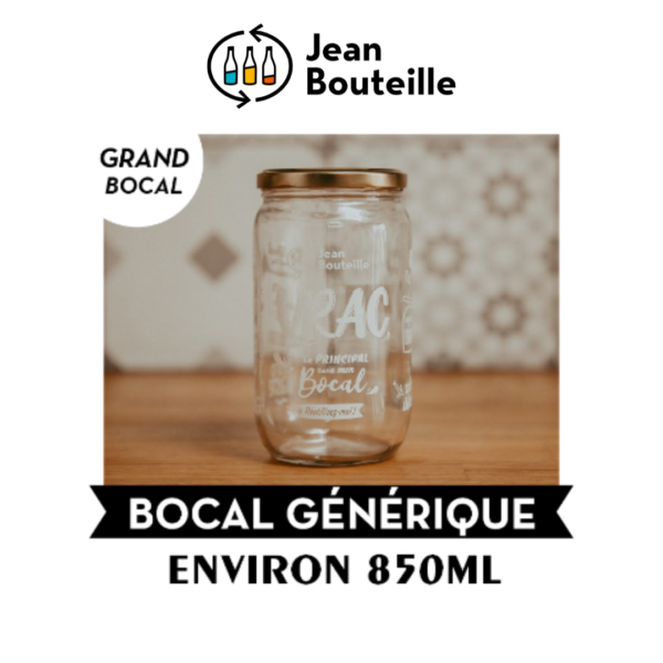 bocal verre 850ml jean bouteille