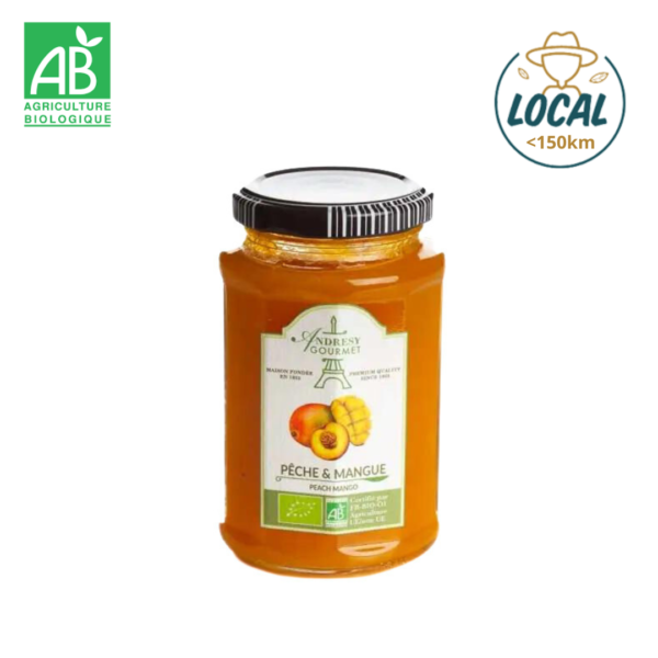 confiture pêche mangue bio andrésy