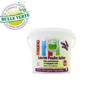 lessive poudre active bulle verte
