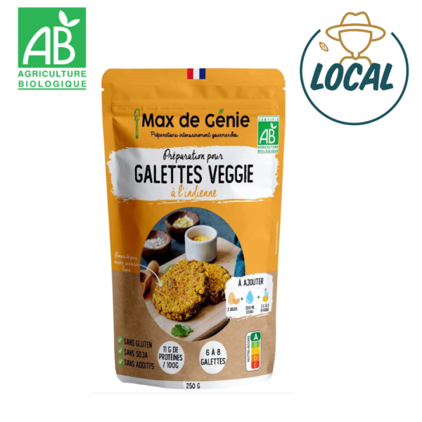 Préparation pour Galettes Veggie à l’Indienne Max Génie
