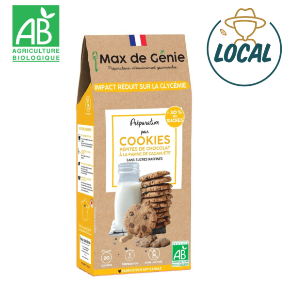 Préparation pour cookies aux pépites de chocolat et cacahuète Max Génie